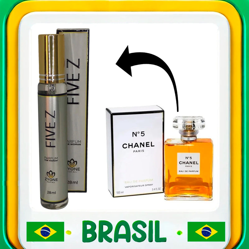 Perfume Feminino Zyone Five Z 28ML Alta Fixação EDP Eau de Parfum Fragrância Importada - Envio do Brasil