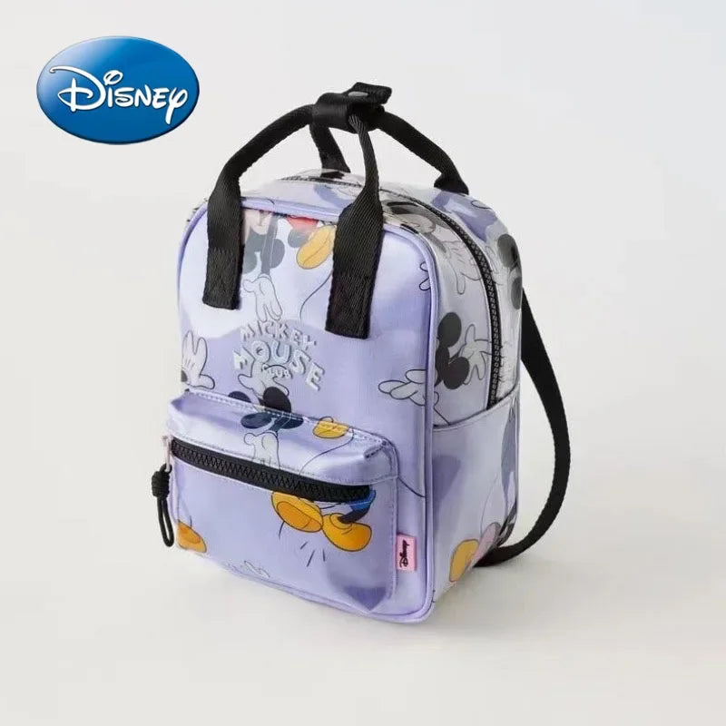 Mochila feminina de Mickey Mouse Disney-Mickey Mouse, bolsa escolar Minnie Canvas, grande capacidade, meninas, moda