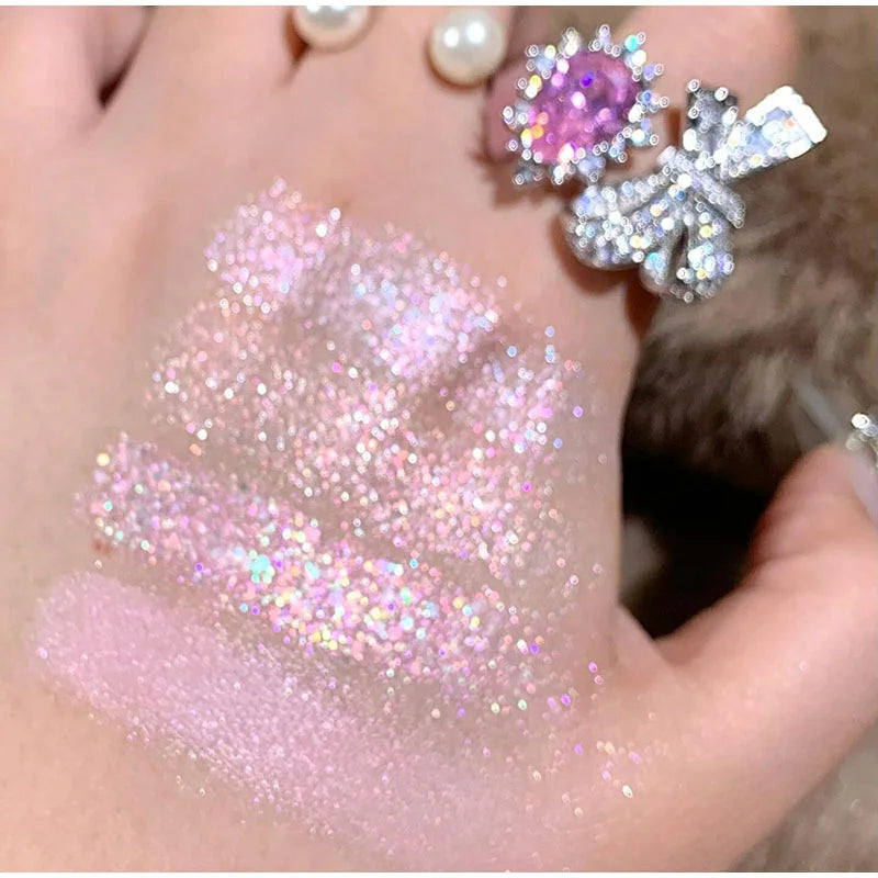9 cores glitter neve princesa paleta de sombra sonho menina perolado sombra de olho rosa marrom nude luz maquiagem destaques olhos
