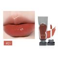 Jelly Mirror Water Lip Gloss, vidro transparente Lip Glaze, batom líquido impermeável, nude marrom claro Lip Tint, maquiagem, 6 cores