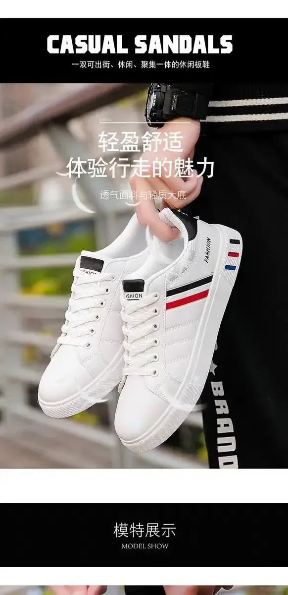 Homens tênis sapatos casuais homens apartamentos zapatillas hombre leve couro do plutônio respirável sapato dos homens branco esportes tenis sapatos